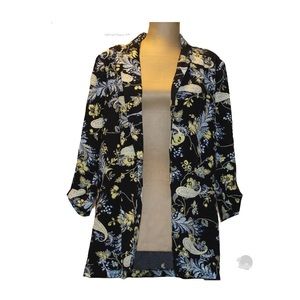 Est 1946. Blue and yellow paisley print kimono